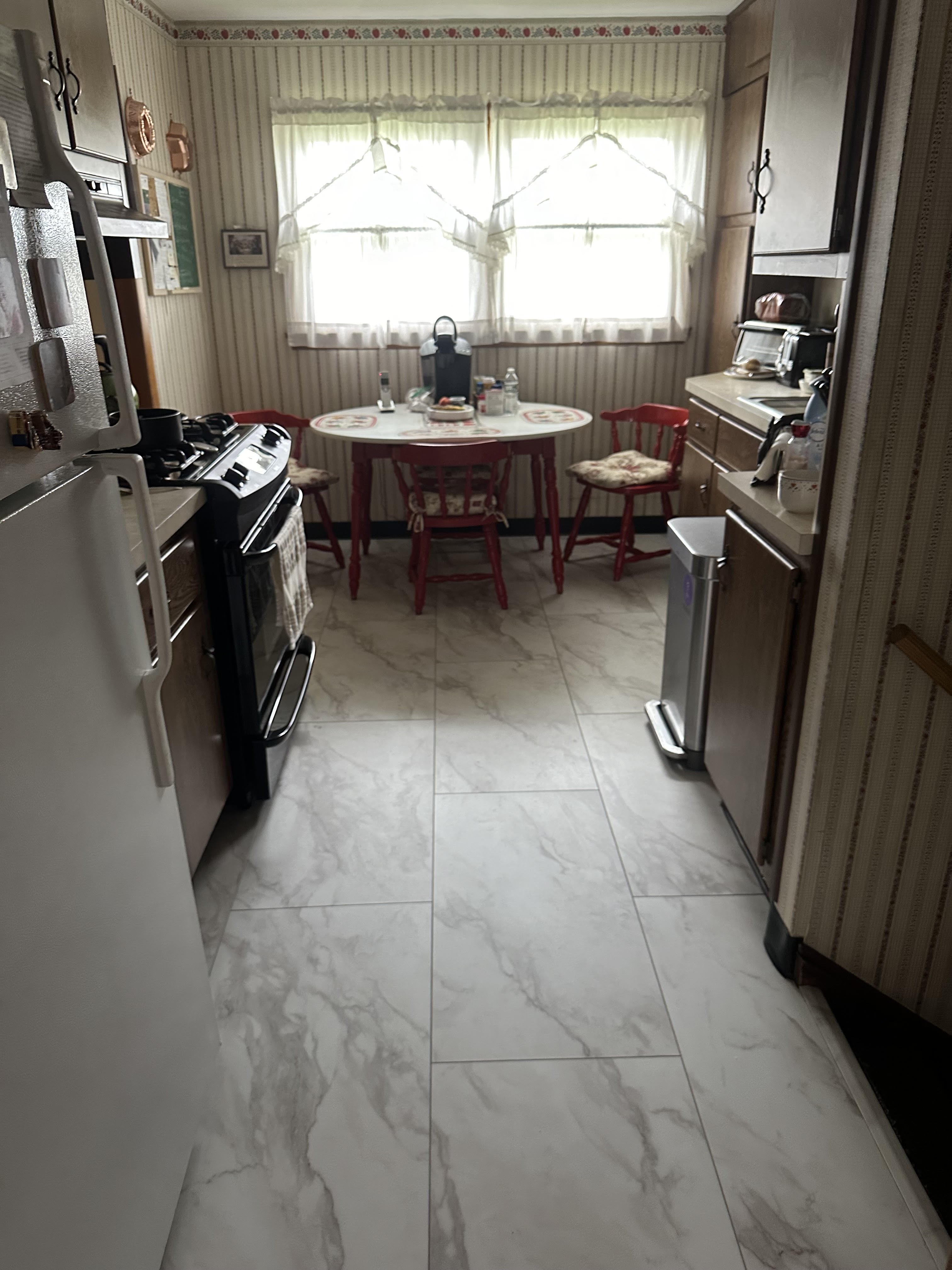 clean kitchen and dining room