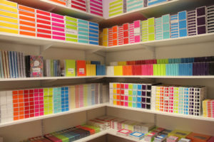 organized bookshelf