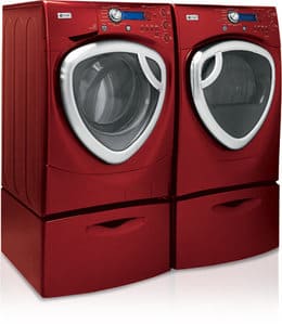 red washer and dryer